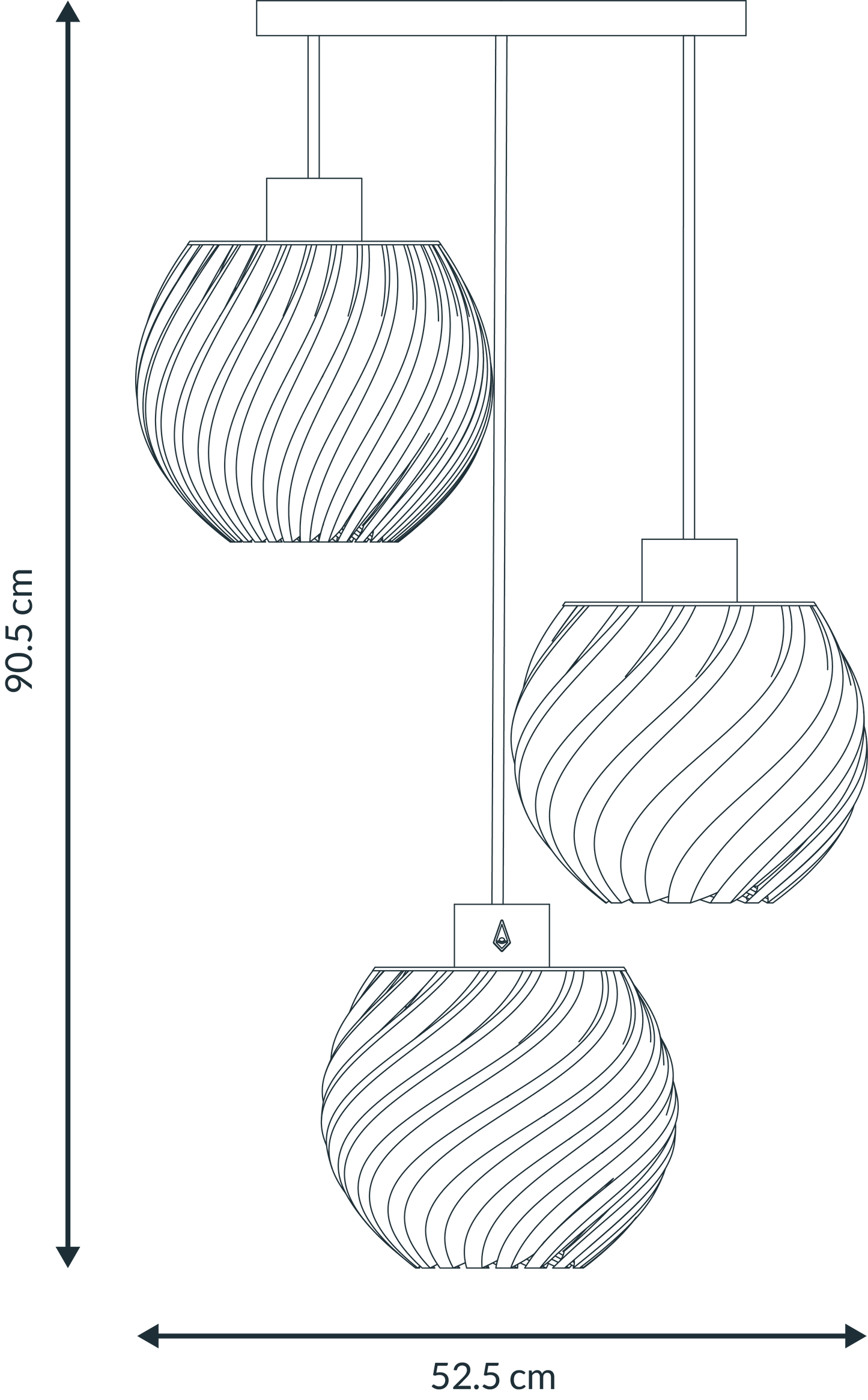 Dauw | Duurzame Triple Hanglamp