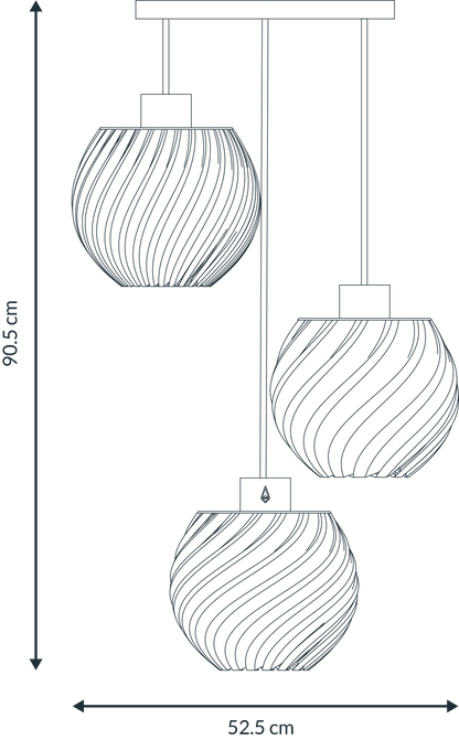 Dauw | Duurzame Triple Hanglamp