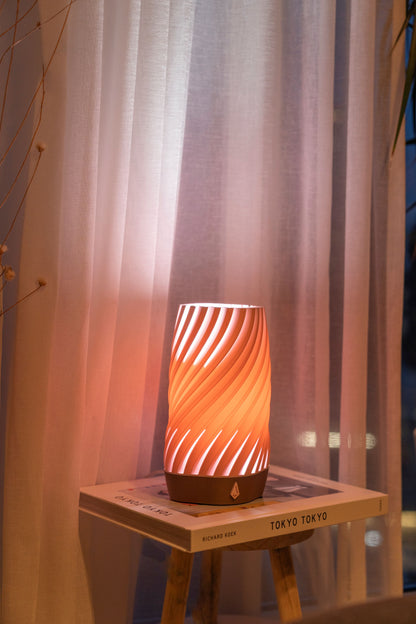 Narrow Nautilus | White Sustainable Table Lamp