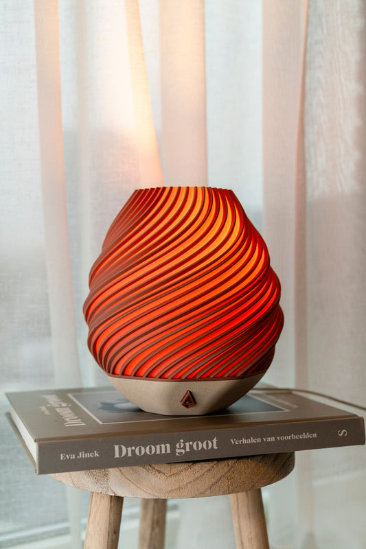 Seevlam Wulk | Rode Duurzame Tafellamp