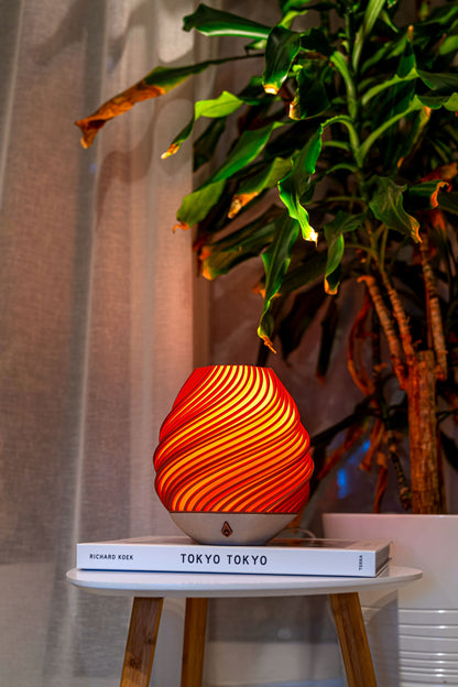 Seevlam Wulk | Rode Duurzame Tafellamp